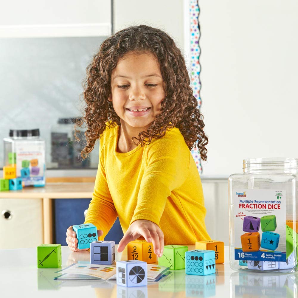 Foto 6 | Fraction Foam Dice Hand2mind 91268 Para Niños (juego De 16) - Venta Internacional.