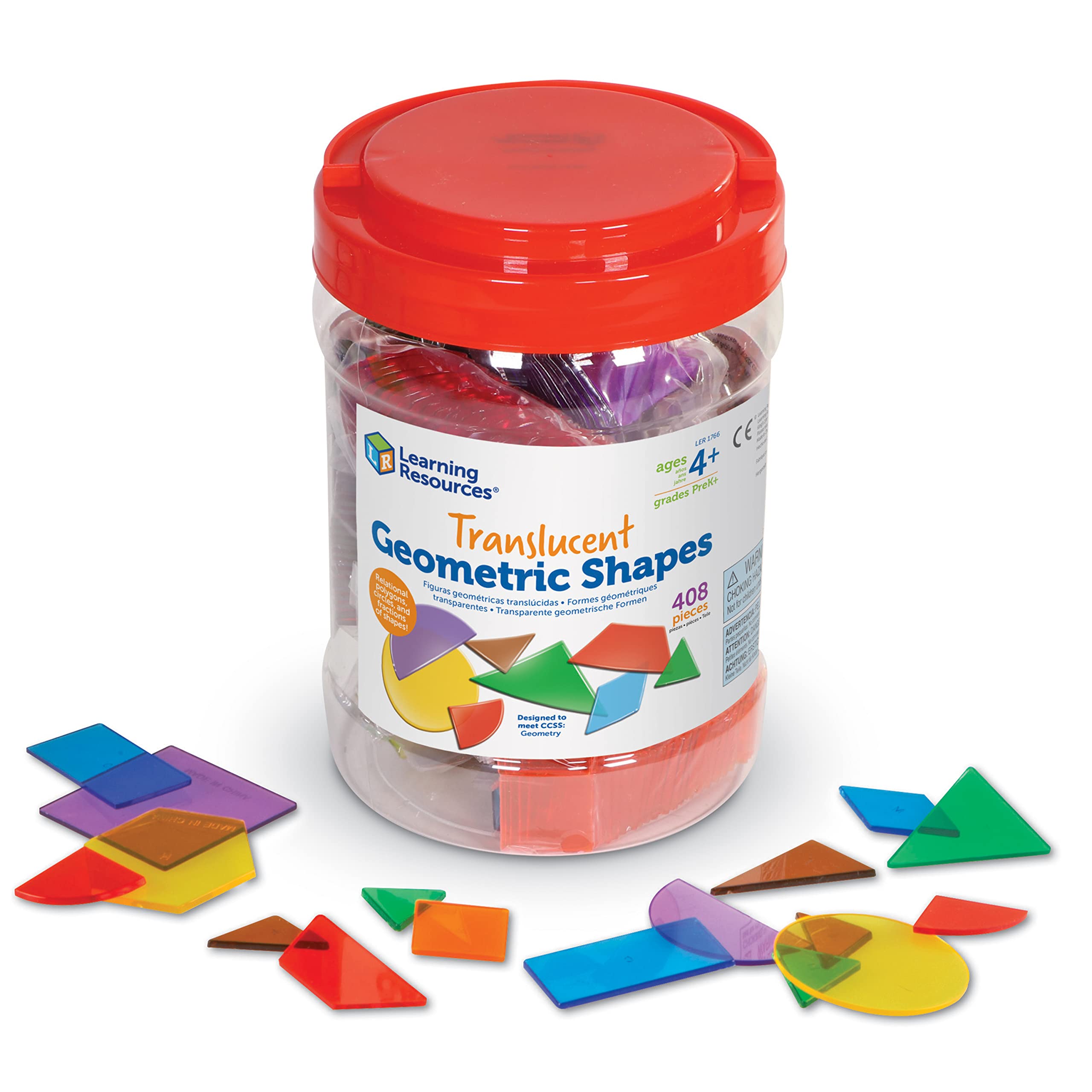 Set De Formas Geométricas Learning Resources 408 Piezas Para Prek+ - Venta Internacional.