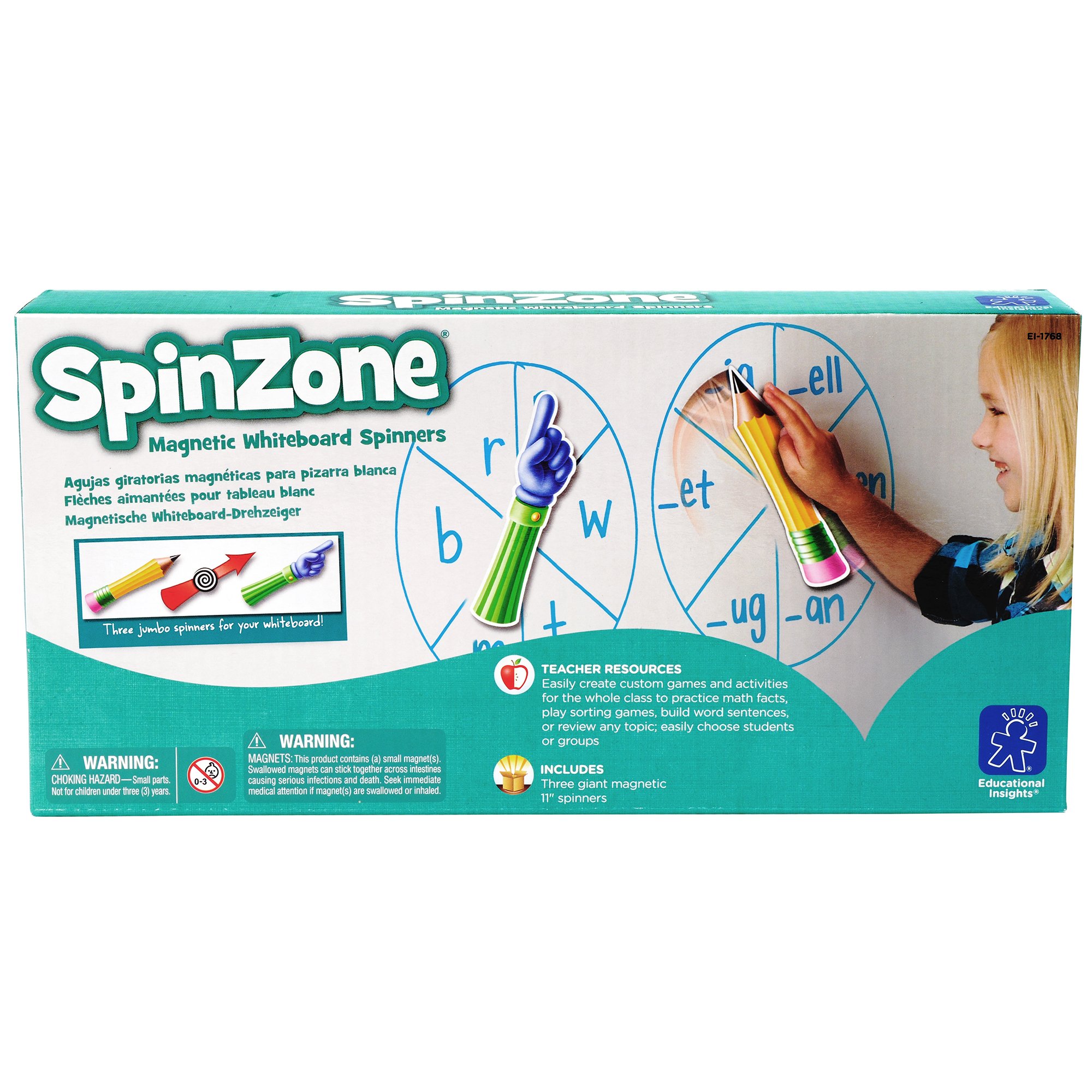 Foto 7 pulgar | Hilanderos Magnéticos Para Pizarra Blanca Educational Insights Spinzone - Venta Internacional.
