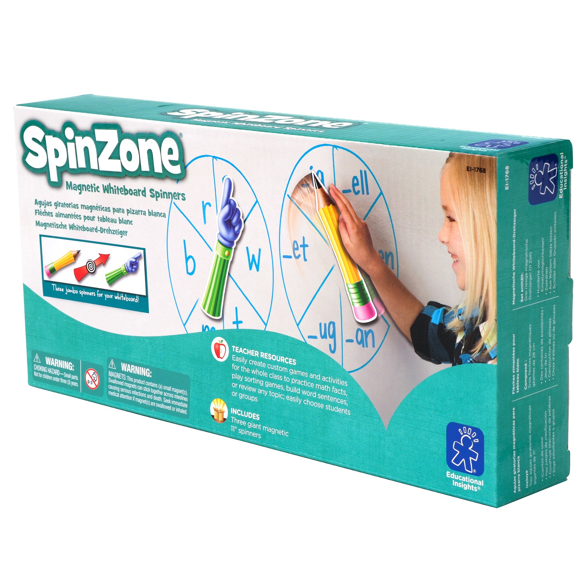 Foto 8 pulgar | Hilanderos Magnéticos Para Pizarra Blanca Educational Insights Spinzone - Venta Internacional.