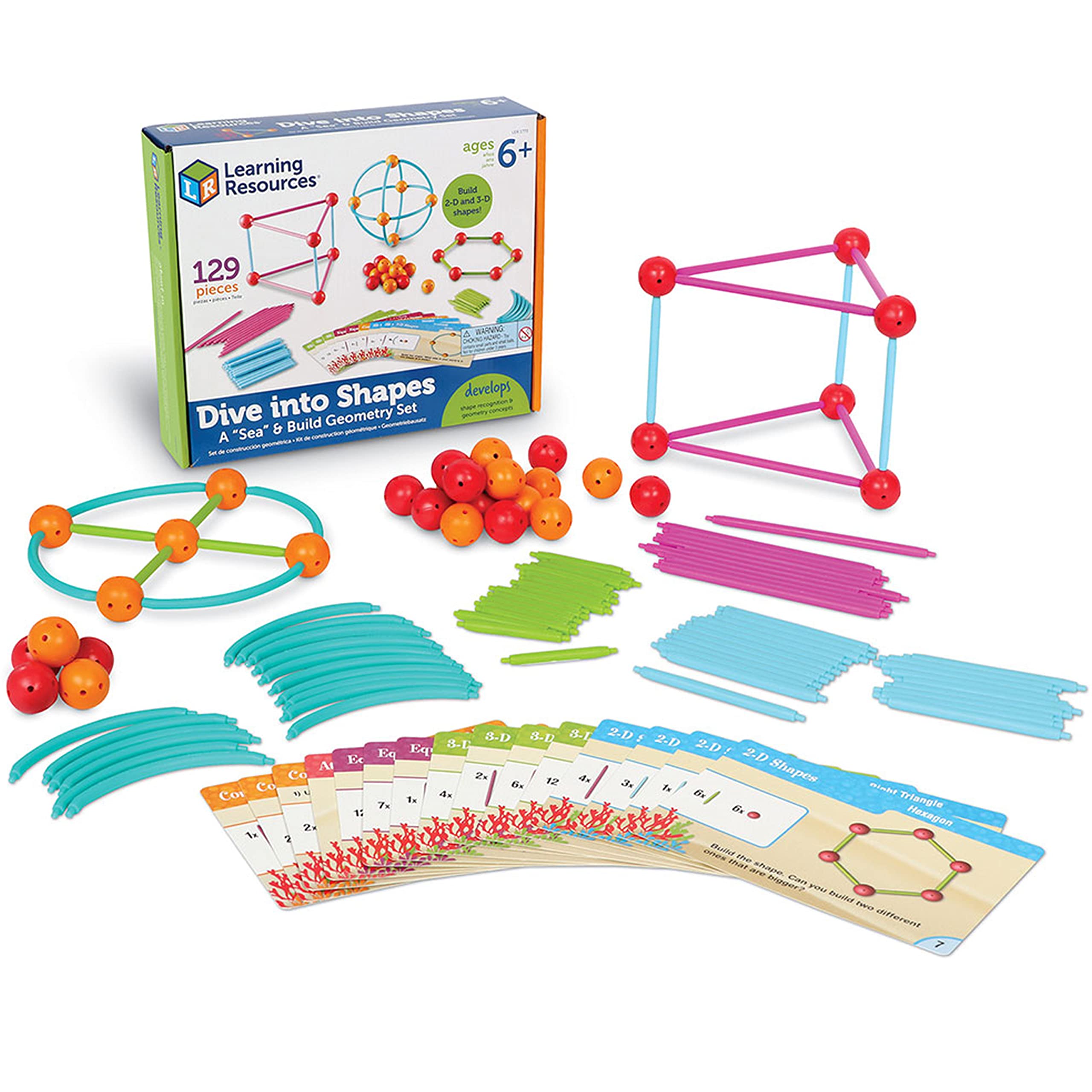 Recursos De Aprendizaje De Geometry Set ¡sumérjase En Las Formas! 129 Piezas - Venta Internacional.