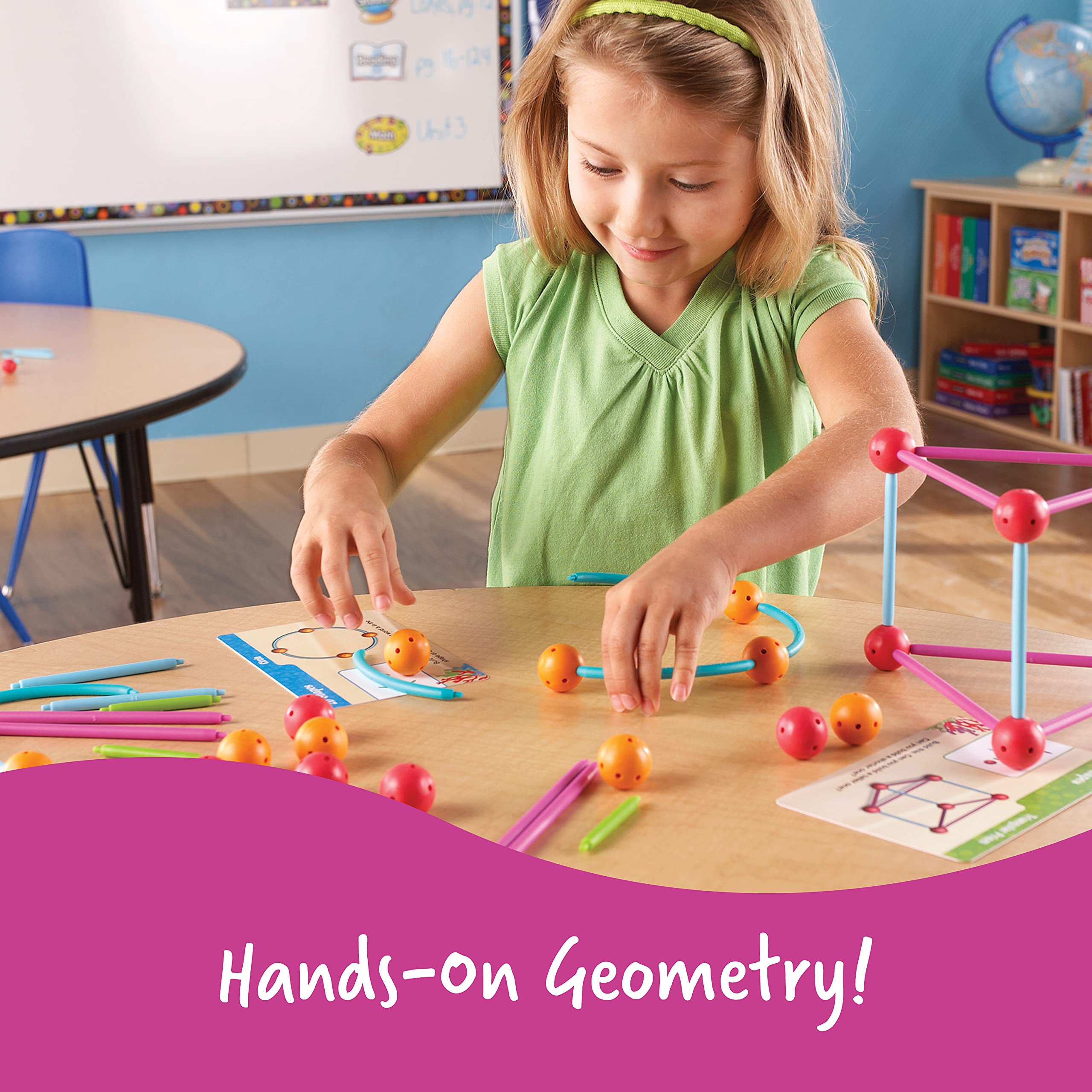 Foto 3 pulgar | Recursos De Aprendizaje De Geometry Set ¡sumérjase En Las Formas! 129 Piezas - Venta Internacional.