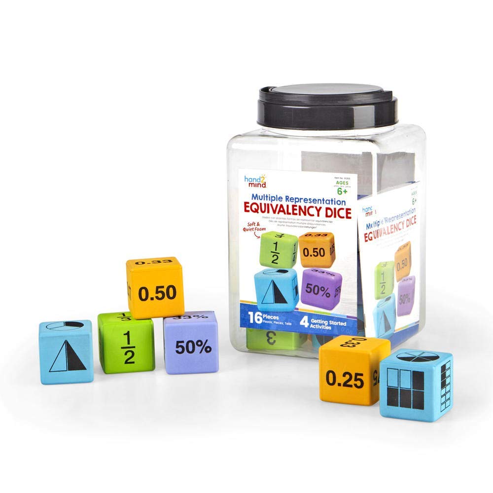Dados De Equivalencia De Espuma Hand2mind Para Aula (juego De 16) - Venta Internacional.