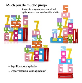Foto 3 | Juguete Didáctico De Números Y Letras De Madera