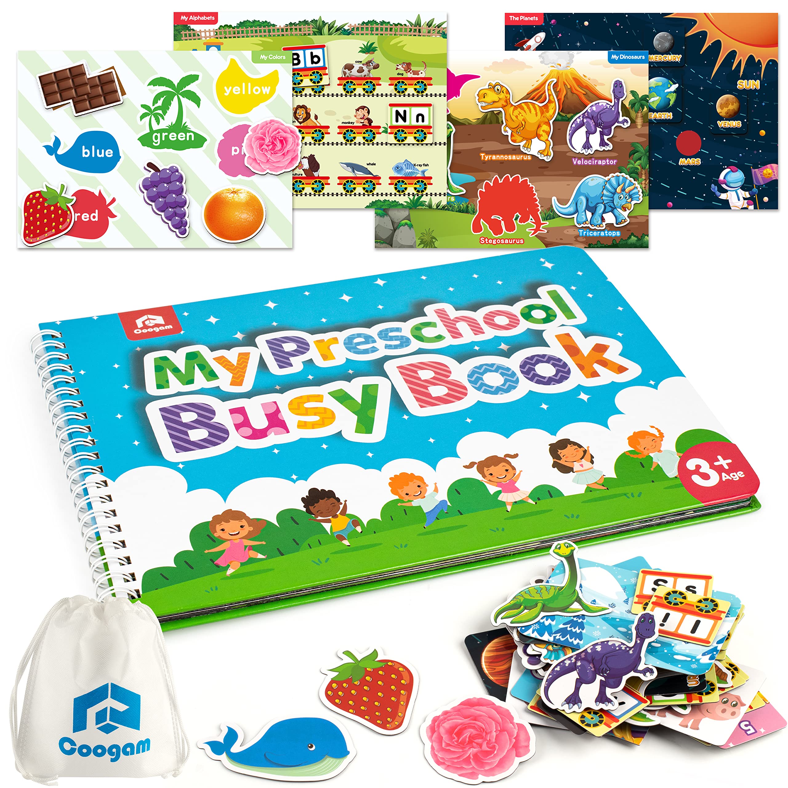 Foto 1 | Libro Magnético Busy Book Coogam Preschool Con 9 Pegatinas Temáticas Para Niños - Venta Internacional.