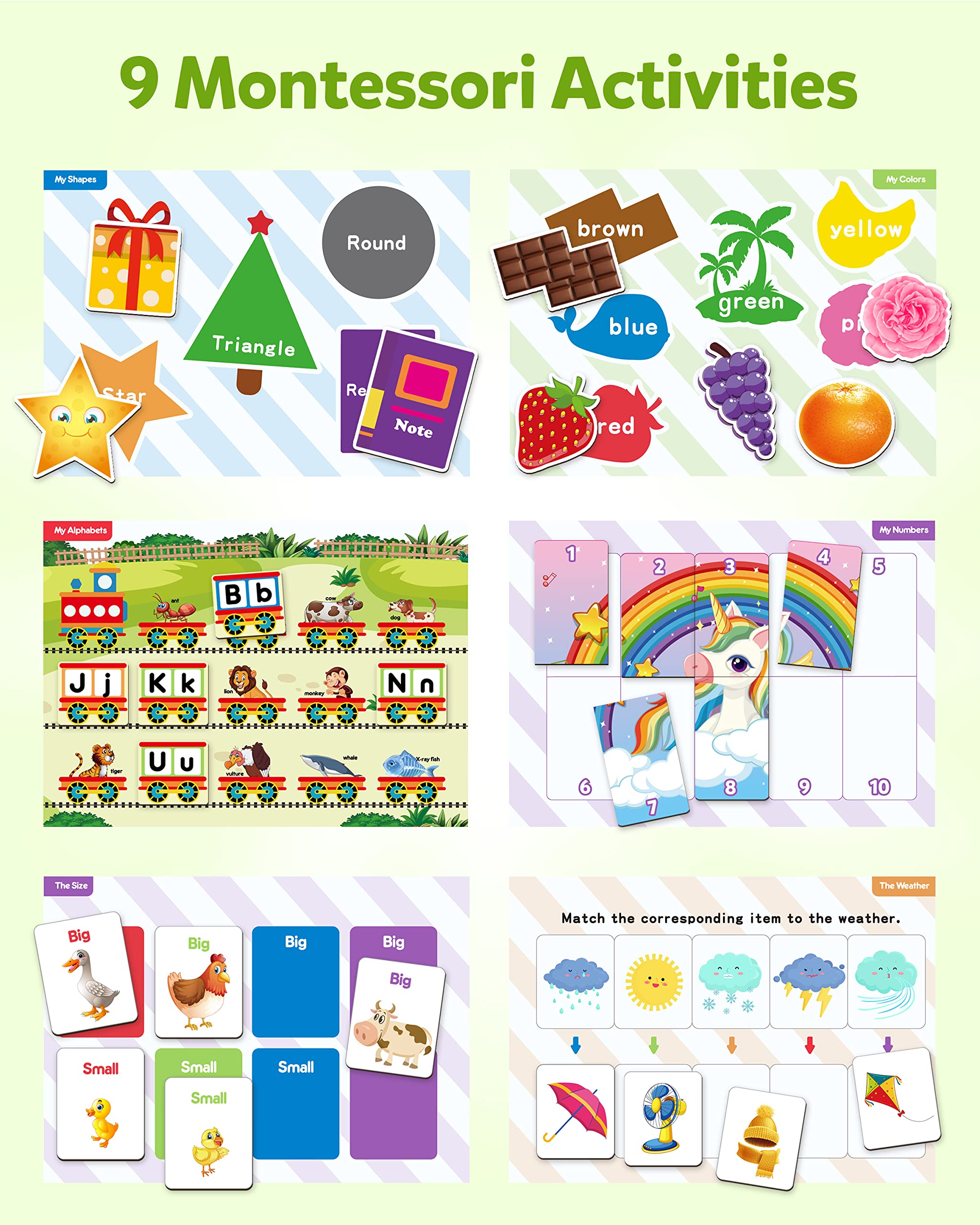 Foto 3 pulgar | Libro Magnético Busy Book Coogam Preschool Con 9 Pegatinas Temáticas Para Niños - Venta Internacional.