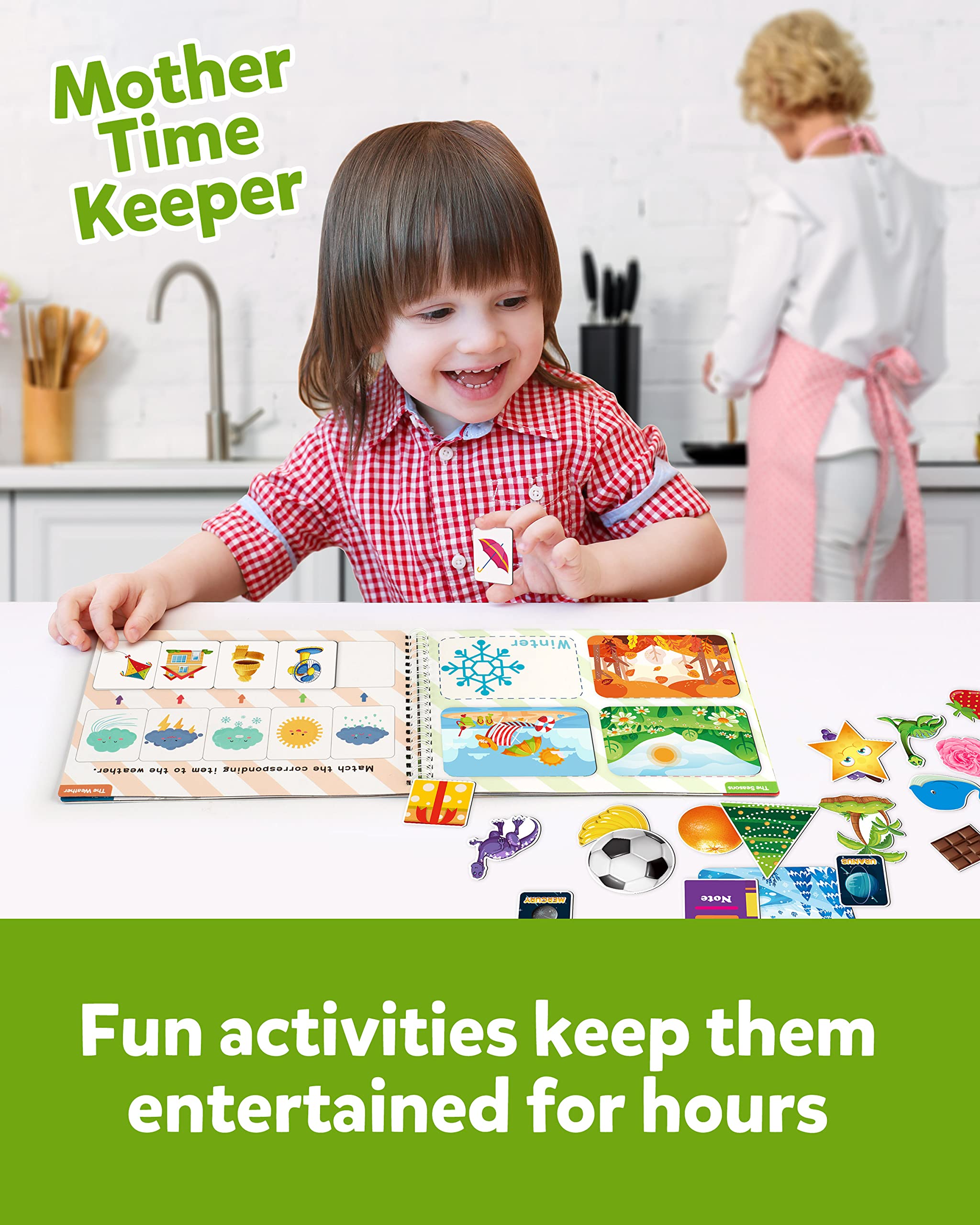 Foto 4 | Libro Magnético Busy Book Coogam Preschool Con 9 Pegatinas Temáticas Para Niños - Venta Internacional.