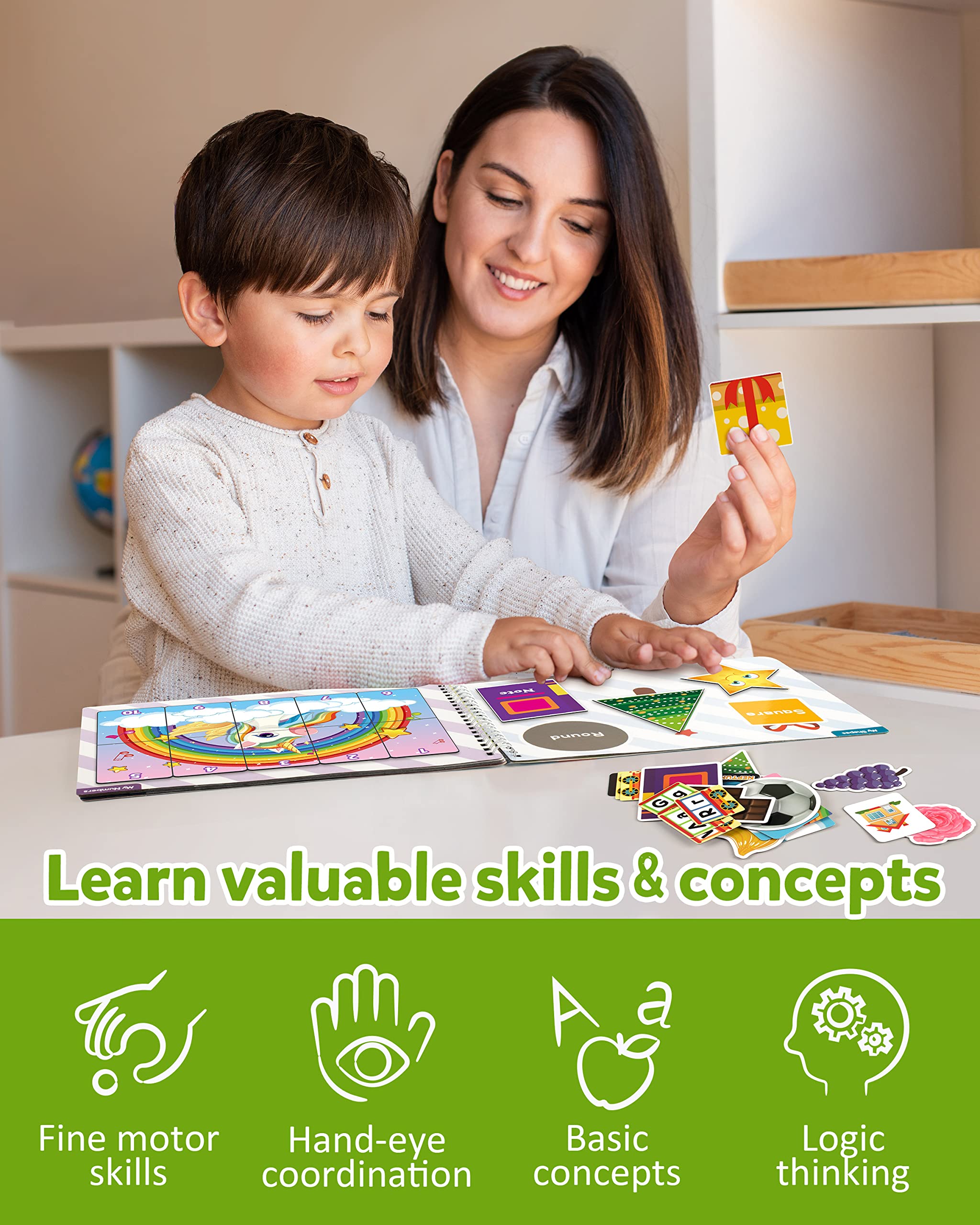 Foto 5 | Libro Magnético Busy Book Coogam Preschool Con 9 Pegatinas Temáticas Para Niños - Venta Internacional.