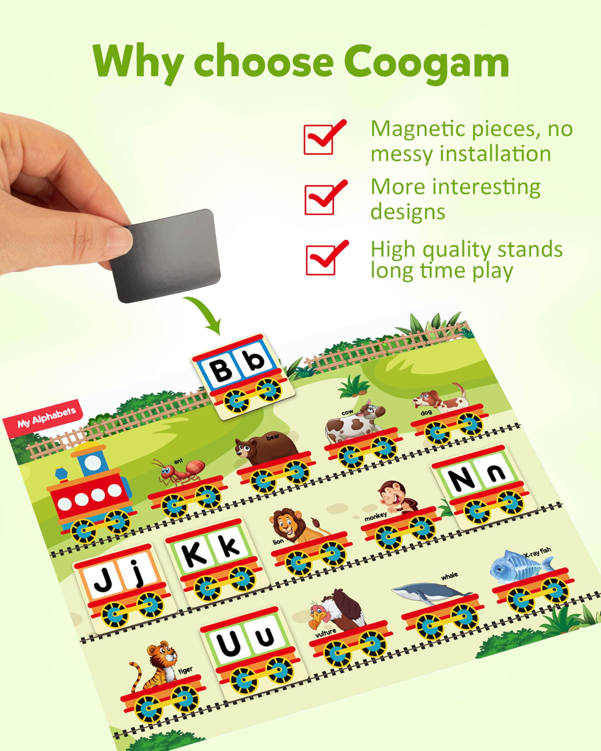 Foto 6 | Libro Magnético Busy Book Coogam Preschool Con 9 Pegatinas Temáticas Para Niños - Venta Internacional.