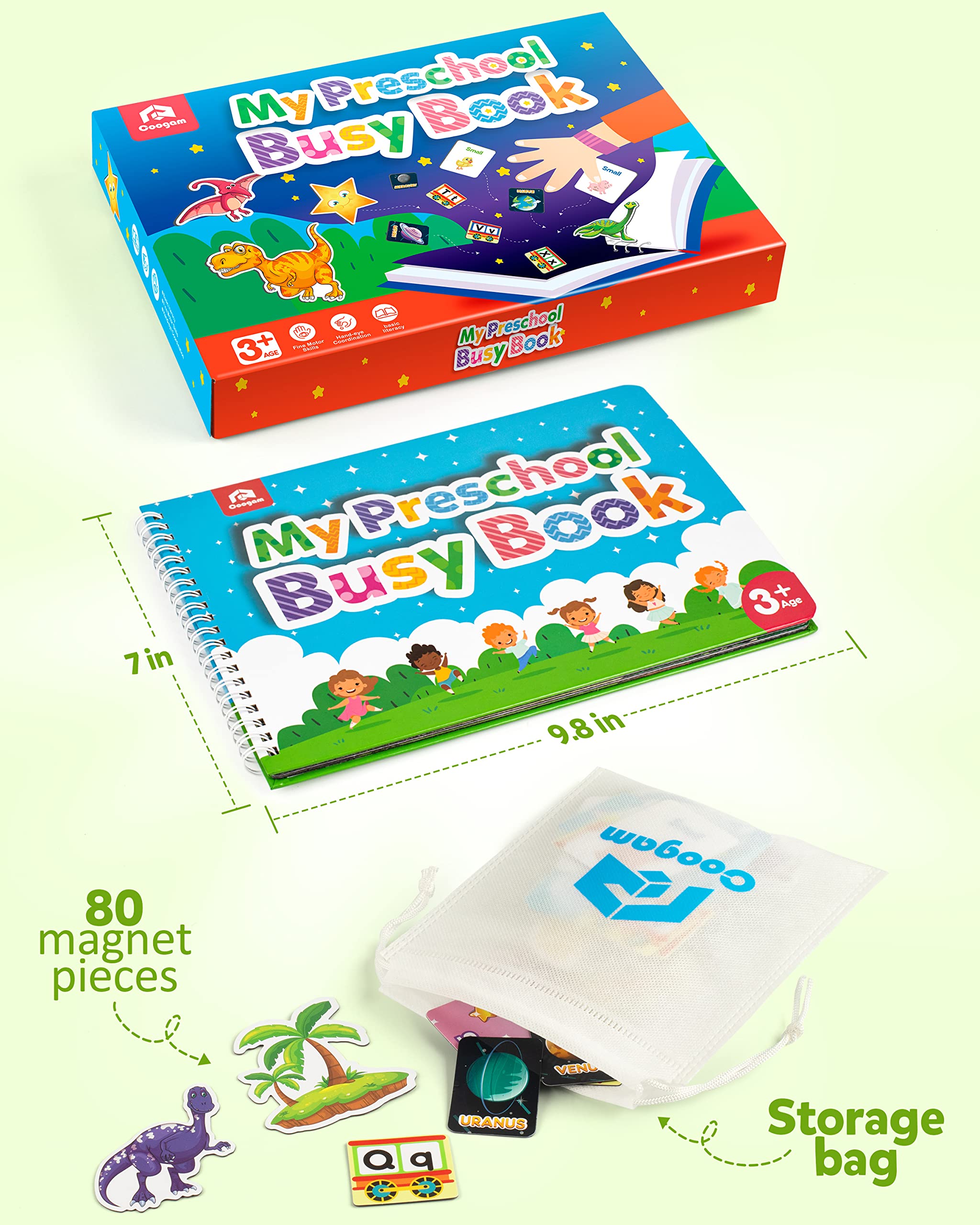 Foto 8 pulgar | Libro Magnético Busy Book Coogam Preschool Con 9 Pegatinas Temáticas Para Niños - Venta Internacional.