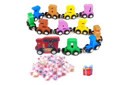 Foto 1 | Juego Didactico Tren Madera Digital Magnetico Desarrollo Del
