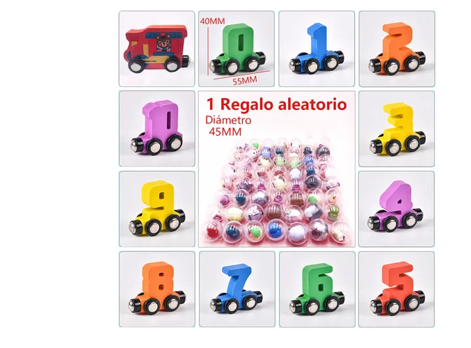Foto 3 pulgar | Juego Didactico Tren Madera Digital Magnetico Desarrollo Del