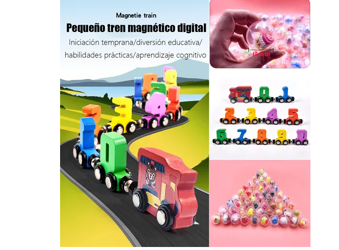 Foto 5 pulgar | Juego Didactico Tren Madera Digital Magnetico Desarrollo Del