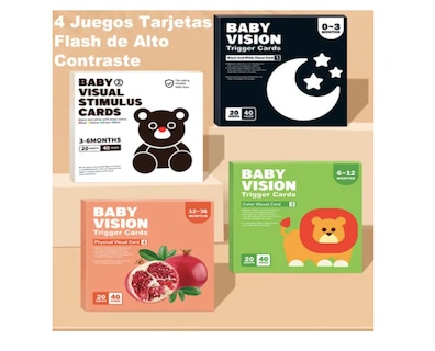 Foto 3 | 4 Xtellar Juegos De Tarjetas De Estimulación Visual Para Niños 80pcs