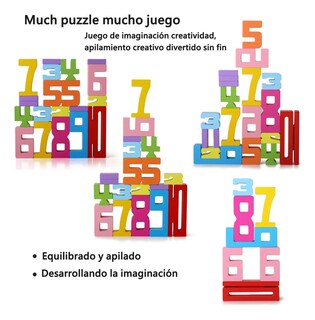 Foto 3 | Juguete Didáctico De Números Y Letras De Madera