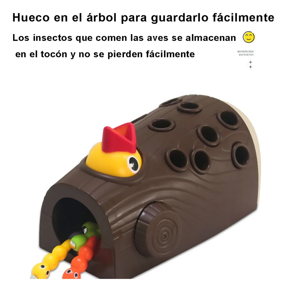Foto 2 | Niños Juguete De Pájaro Carpintero Juego Atrapar