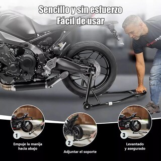 Foto 3 | Caballete Moto Ajustable Acero 500kg 80cm Eo Safe Imports Esi-20967 Negro
