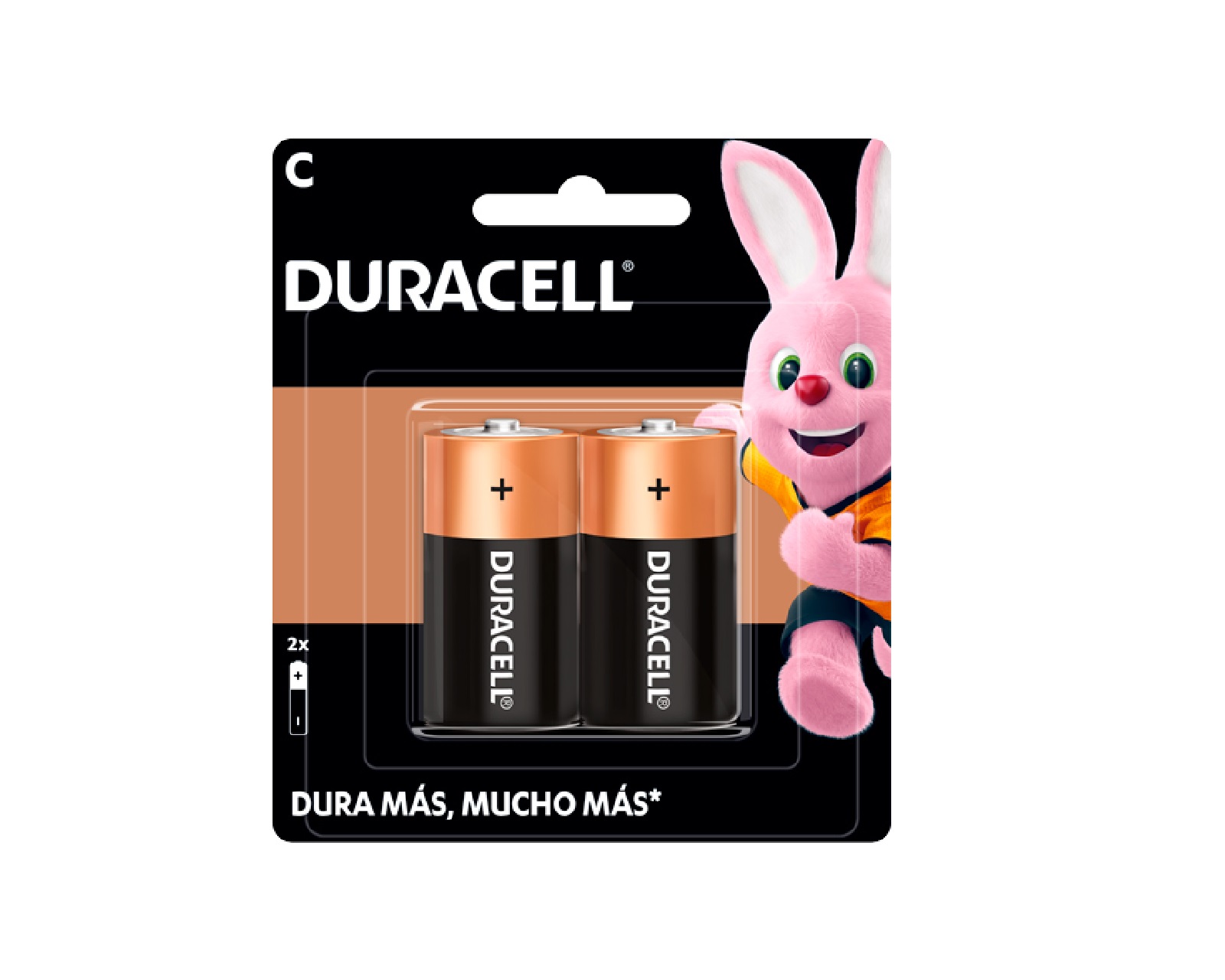 Batería Alcalina Duracell C de 1.5 Volts 2 Piezas