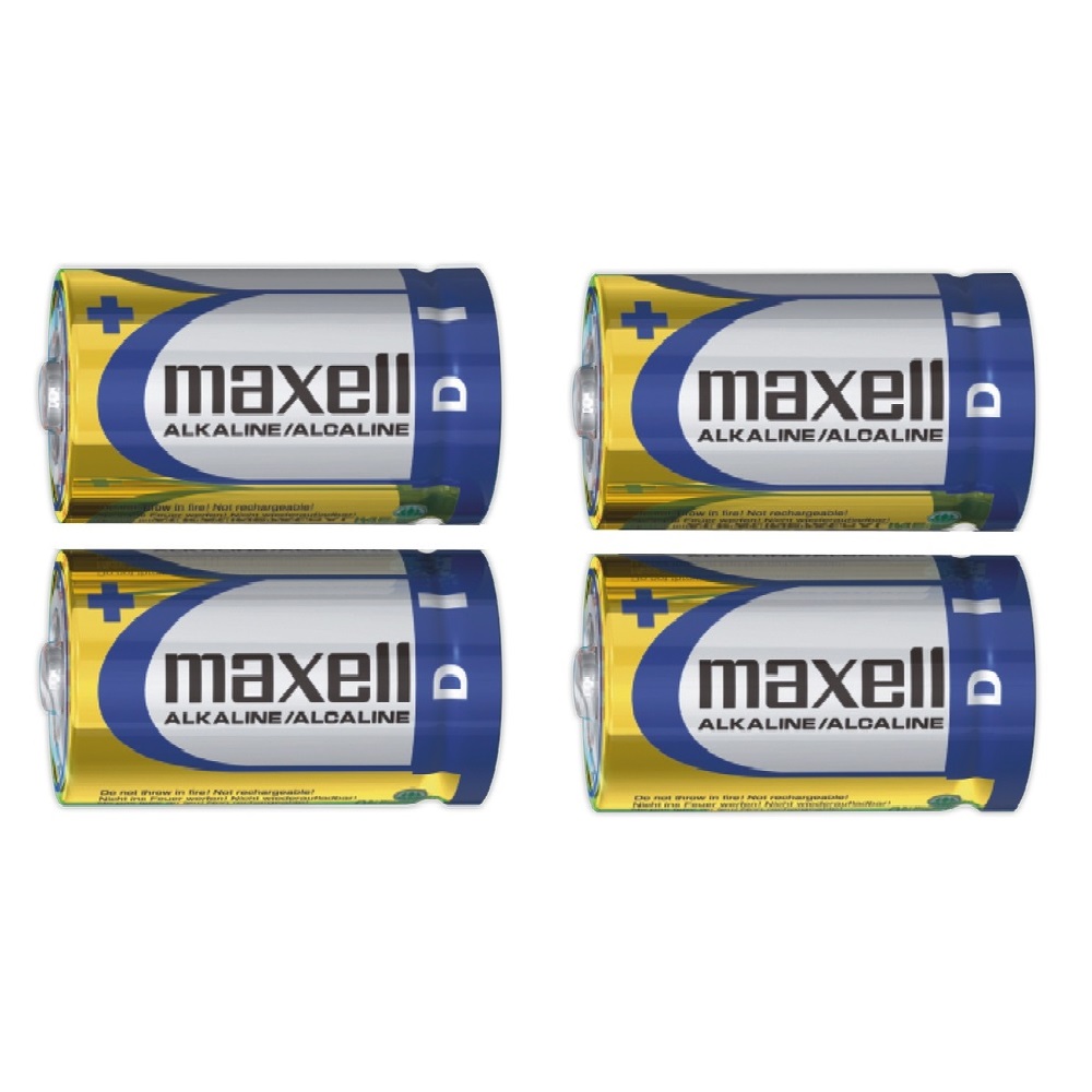 Foto 4 pulgar | Pilas Alcalinas Maxell  tipo D/ 1.5 V/ 4 pz