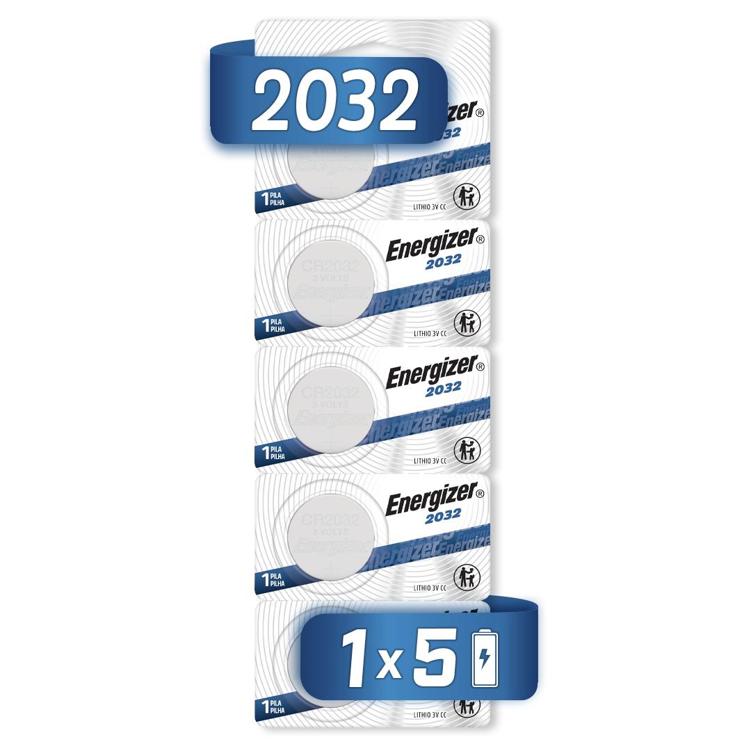 Foto 2 pulgar | Tira de 5 pz de Pila Botón Energizer 2032 Litio