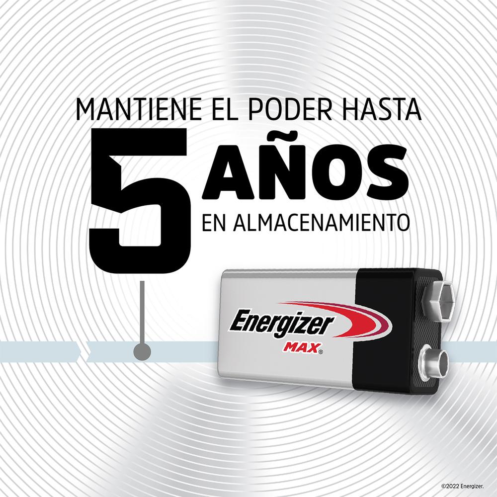 Foto 5 | Pila Energizer Max Alcalina 9v Cuadrada 522bp-1