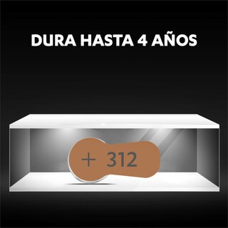 Foto 3 | Pilas Auditivas Duracell Mod 312 Zinc Aire 1.4v 60 Piezas