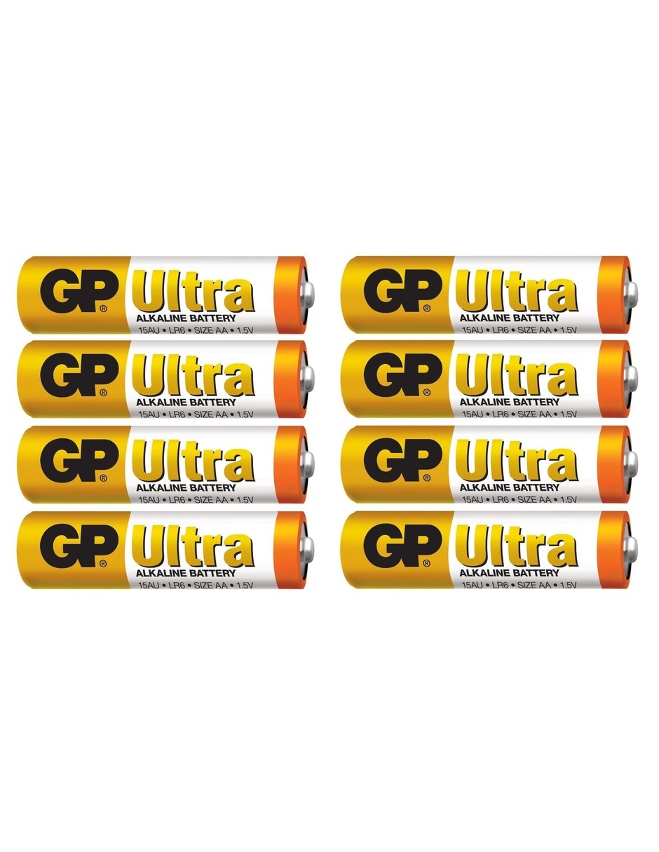 Foto 3 pulgar | Pilas Alcalinas GP Batteries AA Ultra 4 más 4 LR6 2 Pack de 4 Unidades