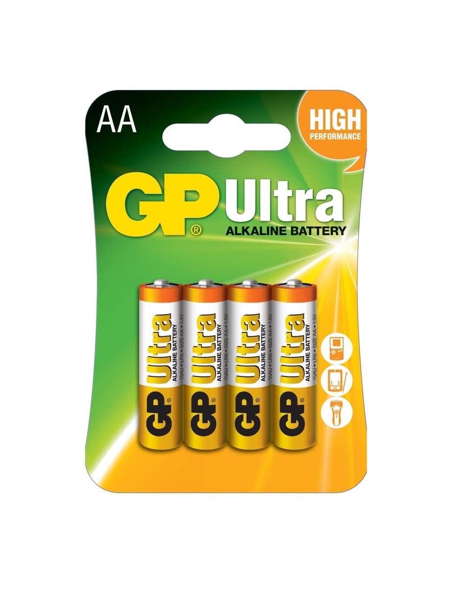 Foto 5 pulgar | Pilas Alcalinas GP Batteries AA Ultra 4 más 4 LR6 2 Pack de 4 Unidades