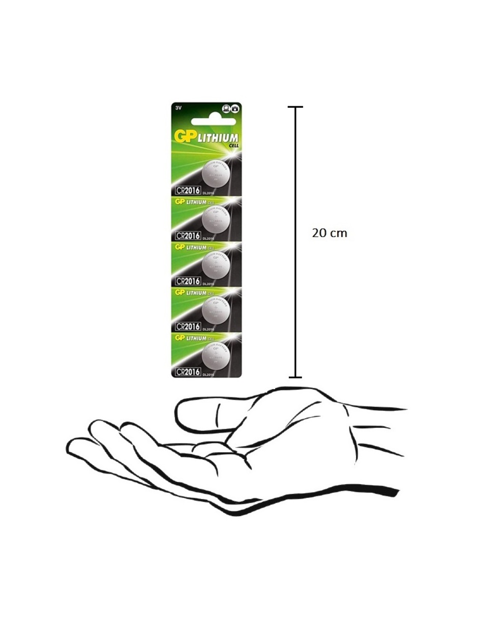 Foto 4 pulgar | Pilas De Litio Cr2016 De 3v Gp Batteries Pack Con 5 Piezas