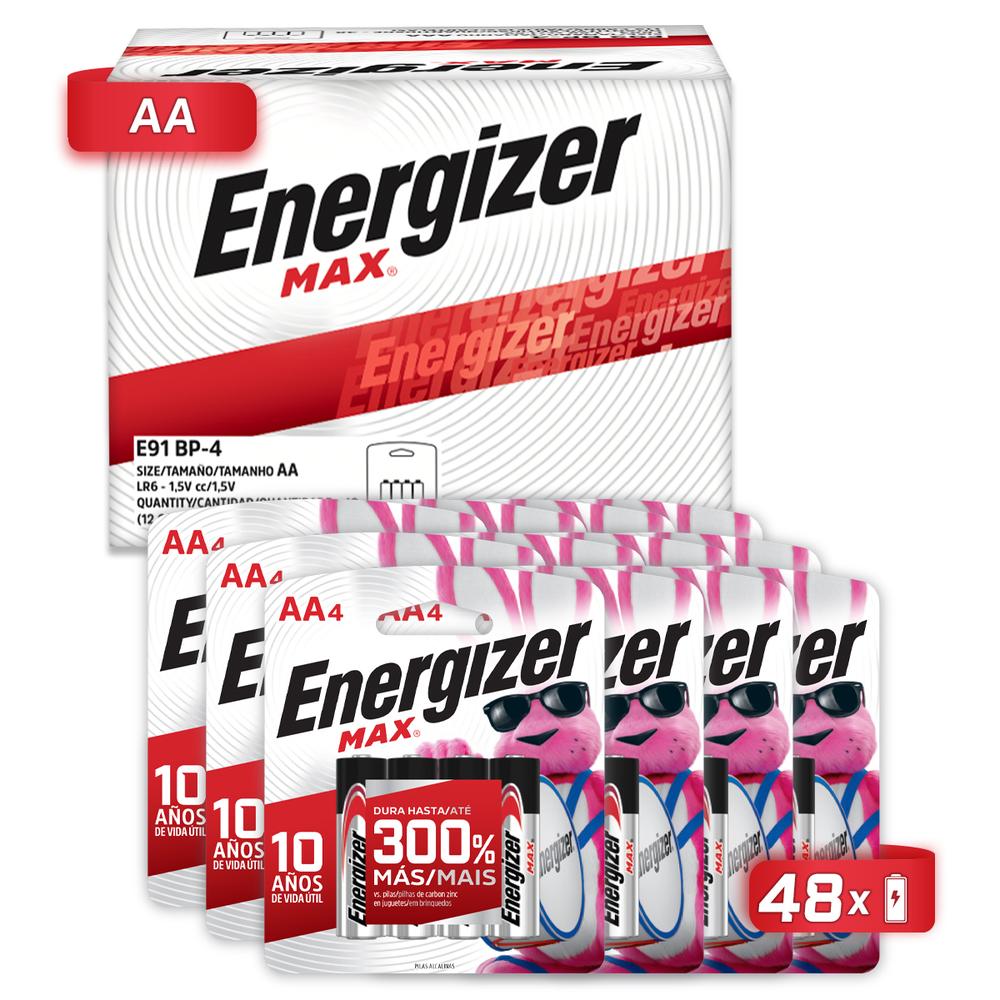 Foto 1 | Pila Energizer Max Aa Alcalina Blister 48 Unidades