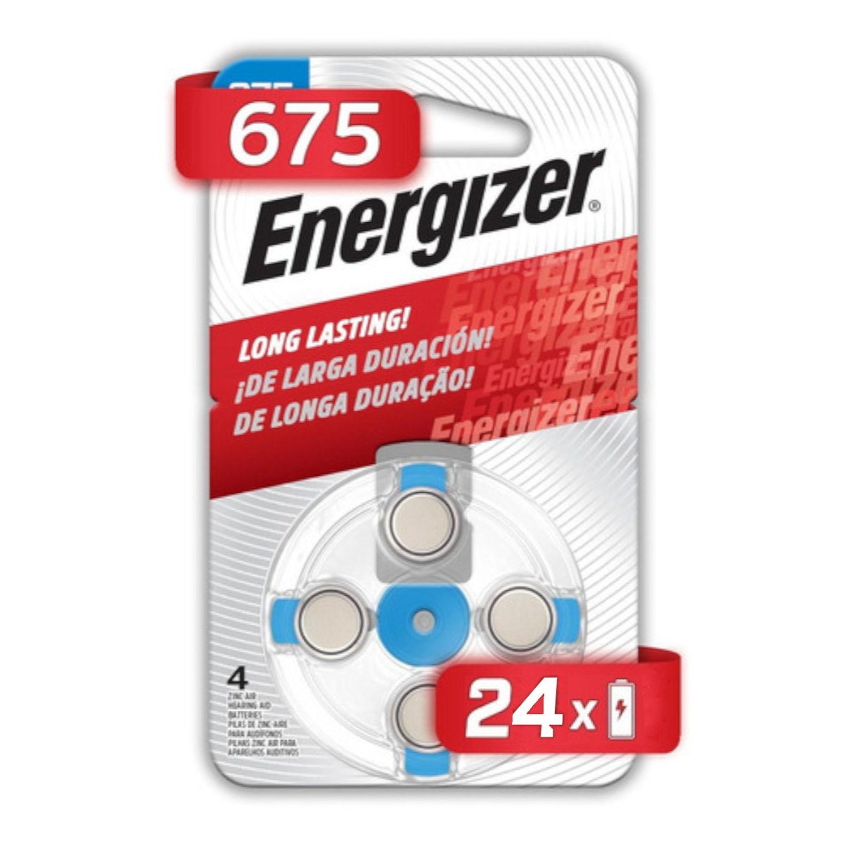 Batería Pila Auditiva Energizer 675 24 Piezas de 1.4 V $599