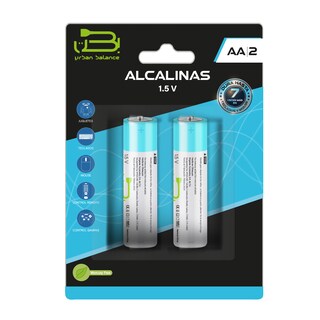 Foto 1 | Baterías Alcalinas Aa De 2 Piezas Urban Balance