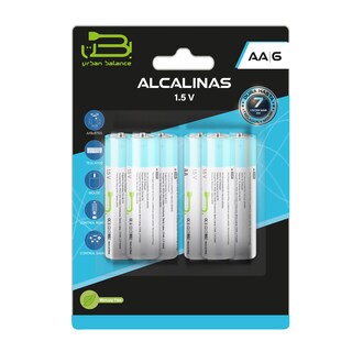 Foto 1 | Baterías Alcalinas Aa De 4 Piezas Urban Balance