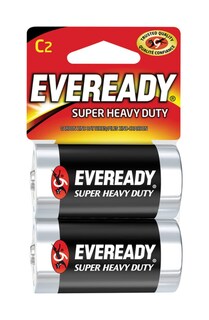 Foto 2 | Pilas Eveready Super Heavy Duty C, Zinc Y Carbono, 1,5 V, Paquete De 2 - Venta Internacional.