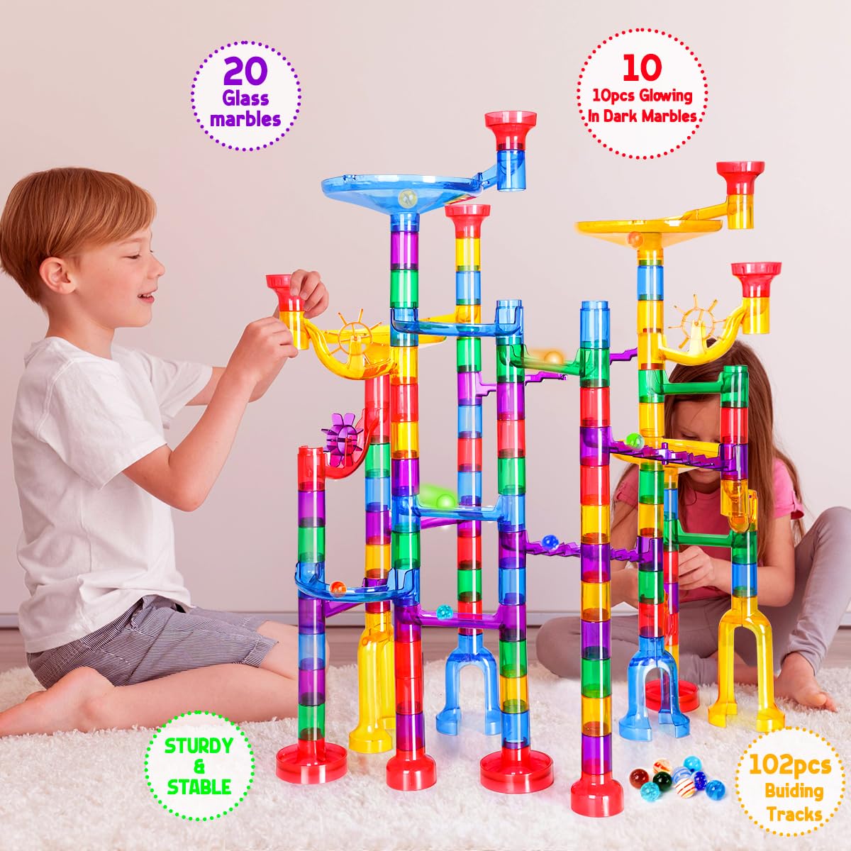 Foto 5 pulgar | Juguete De Construcción Marble Run Meland Marble Maze De 132 Piezas Para Mayores De 3 Años - Venta Internacional.