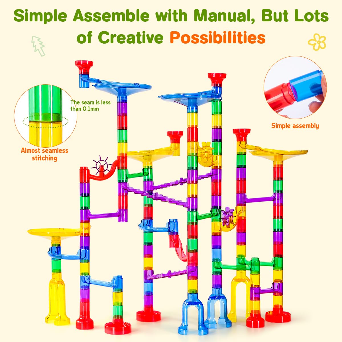 Foto 6 pulgar | Juguete De Construcción Marble Run Meland Marble Maze De 132 Piezas Para Mayores De 3 Años - Venta Internacional.