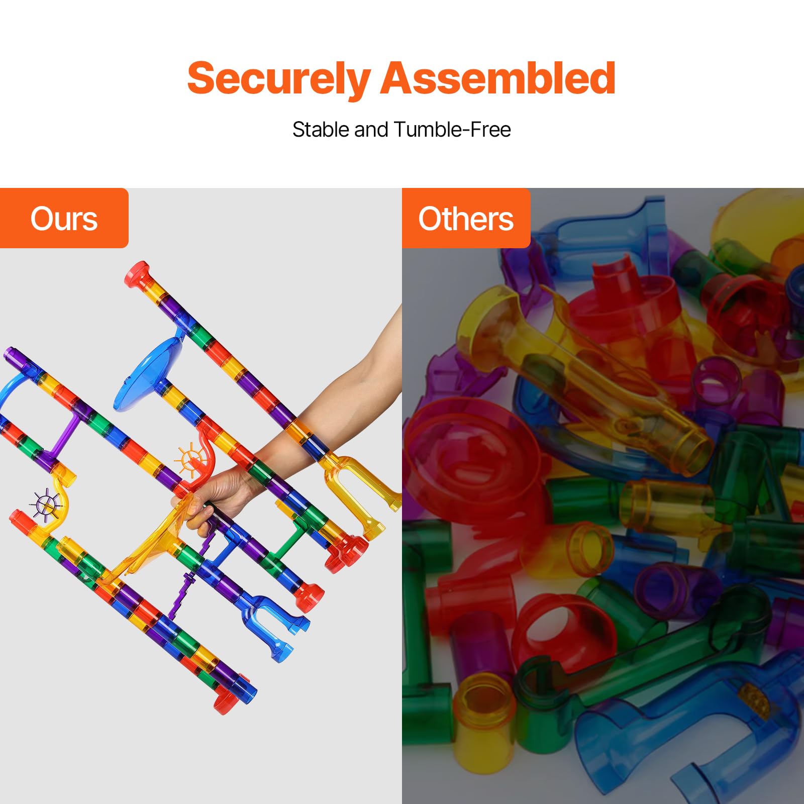 Foto 7 pulgar | Set Marble Run Vevor De 110 Piezas Con 10 Canicas Brillantes Y 20 Vasos - Venta Internacional.