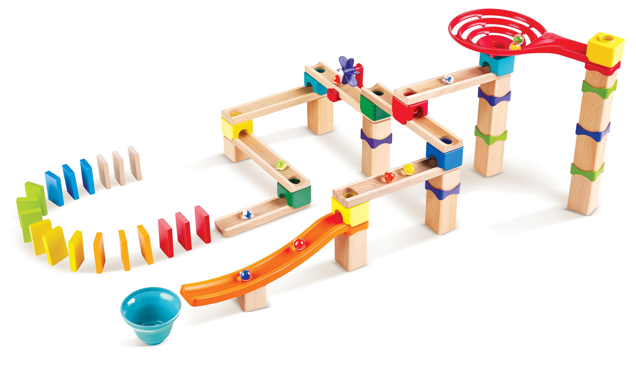 Foto 1 | Madera Con Forma De Pista De Carreras Marble Run, Hecha A Mano, Con Dominó, 81 Piezas - Venta Internacional.