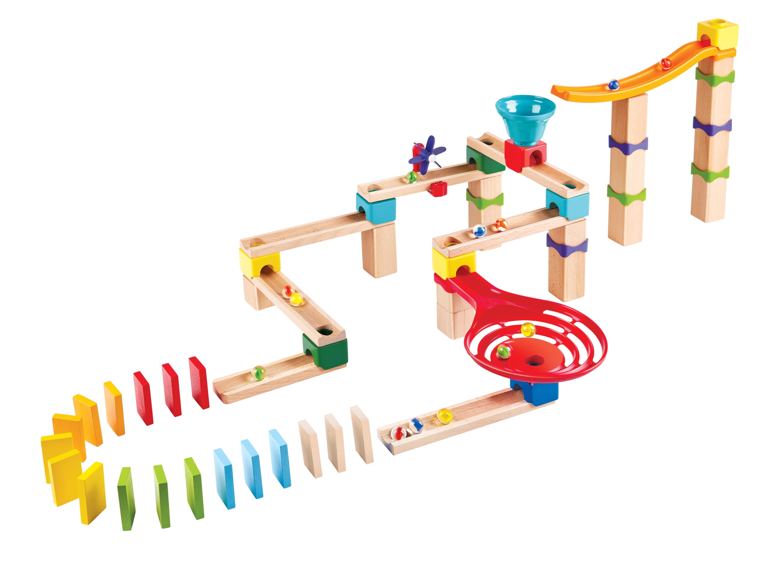 Foto 7 pulgar | Madera Con Forma De Pista De Carreras Marble Run, Hecha A Mano, Con Dominó, 81 Piezas - Venta Internacional.