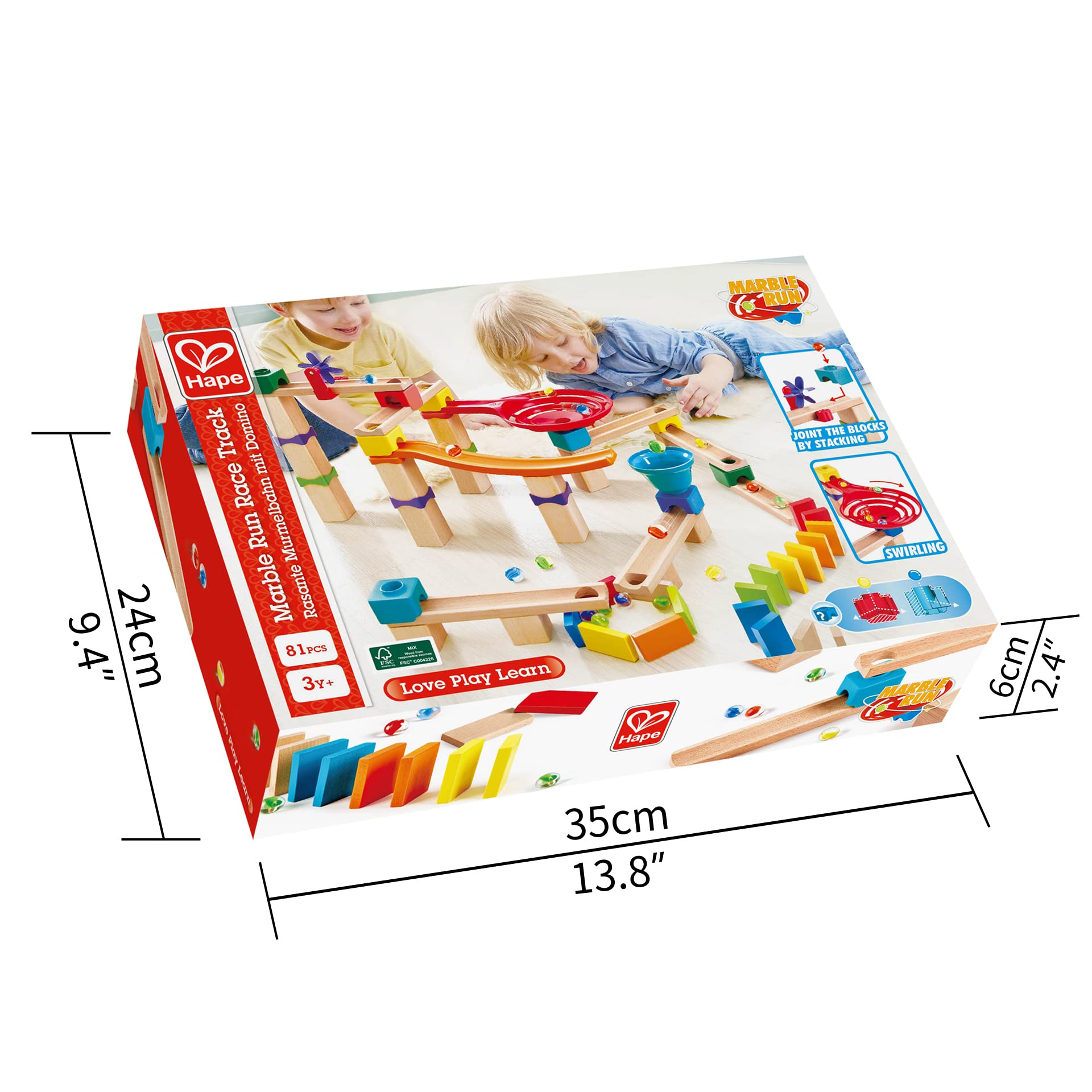Foto 8 pulgar | Madera Con Forma De Pista De Carreras Marble Run, Hecha A Mano, Con Dominó, 81 Piezas - Venta Internacional.