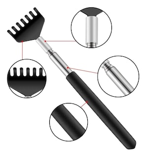 Foto 5 | 3 Rascar Espalda Extensible Rascador Y Cabeza Masaje Garras Negro Plata