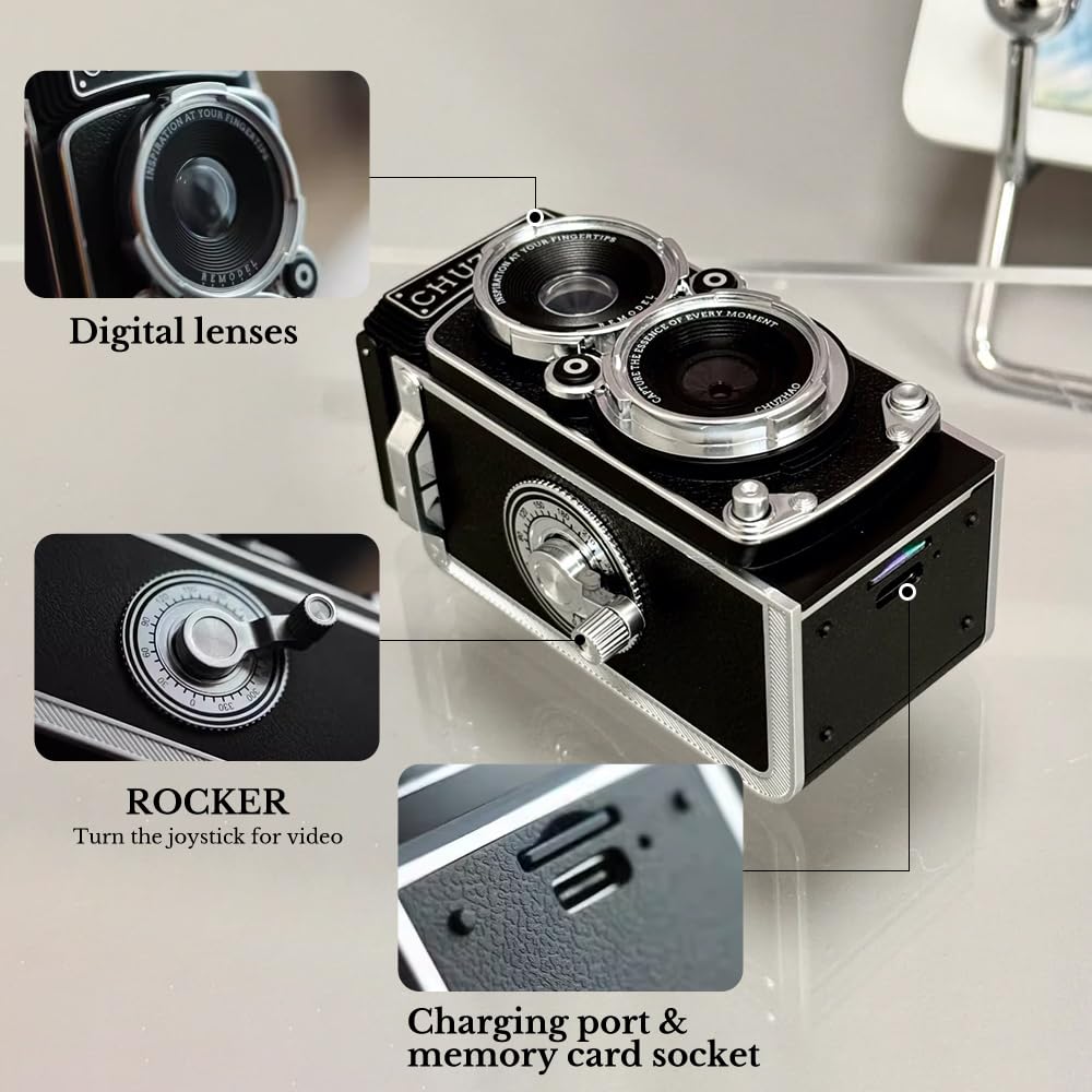 Foto 5 | Cámara Retro Minidigital Vintage De 12 Mp, 1080p, Fhd, 16 Gb - Venta Internacional.