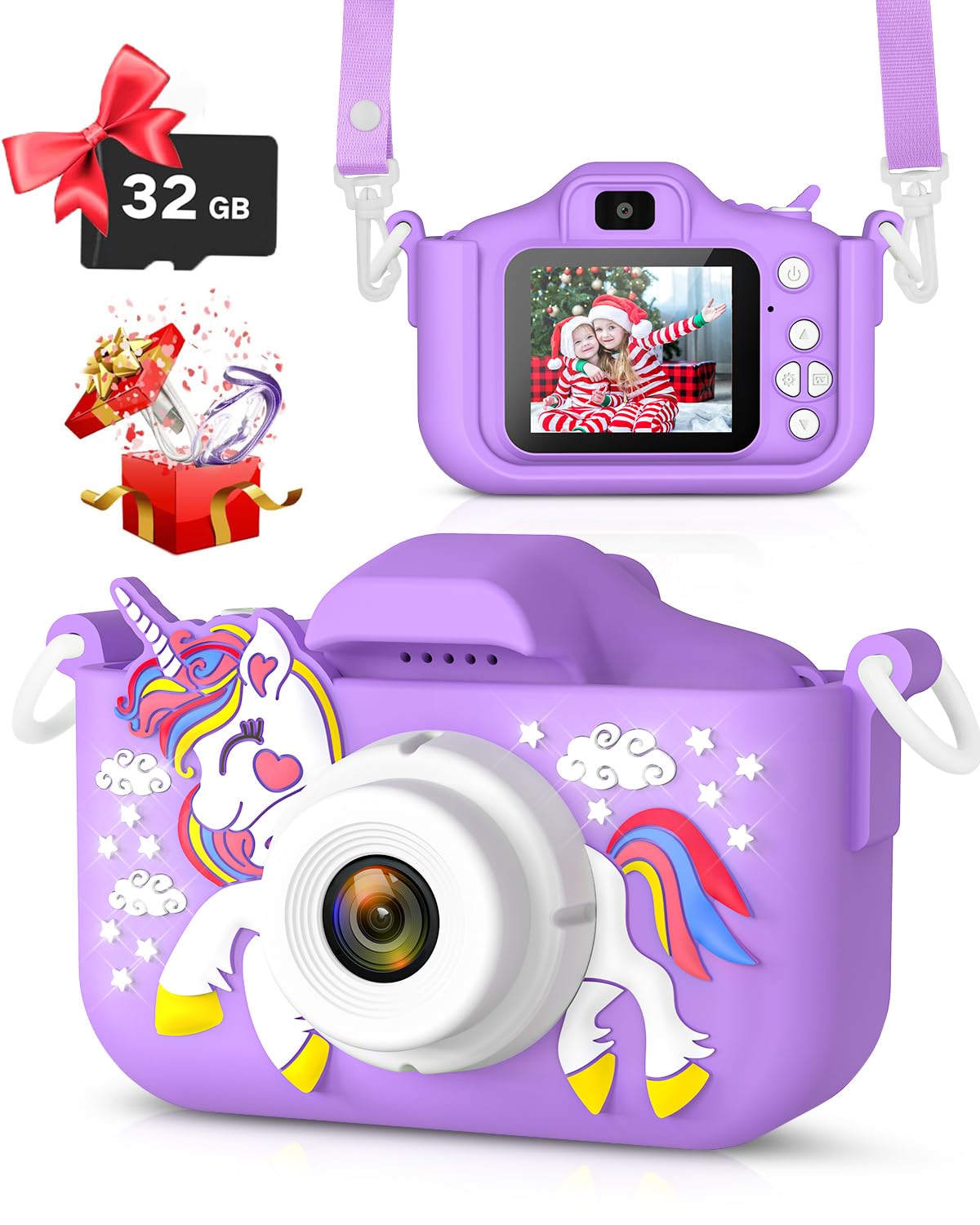 Cámara Desuccus Kids Unicorn Para Niñas De 3 A 12 Años Con Sd De 32 Gb - Venta Internacional.
