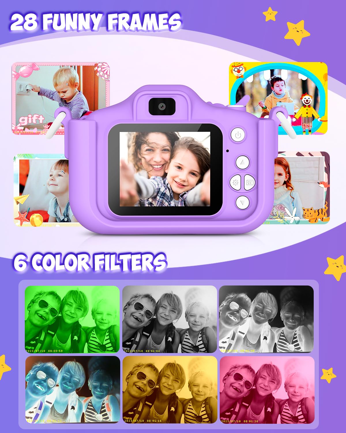 Foto 2 | Cámara Desuccus Kids Unicorn Para Niñas De 3 A 12 Años Con Sd De 32 Gb - Venta Internacional.