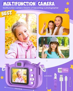 Foto 6 | Cámara Desuccus Kids Unicorn Para Niñas De 3 A 12 Años Con Sd De 32 Gb - Venta Internacional.