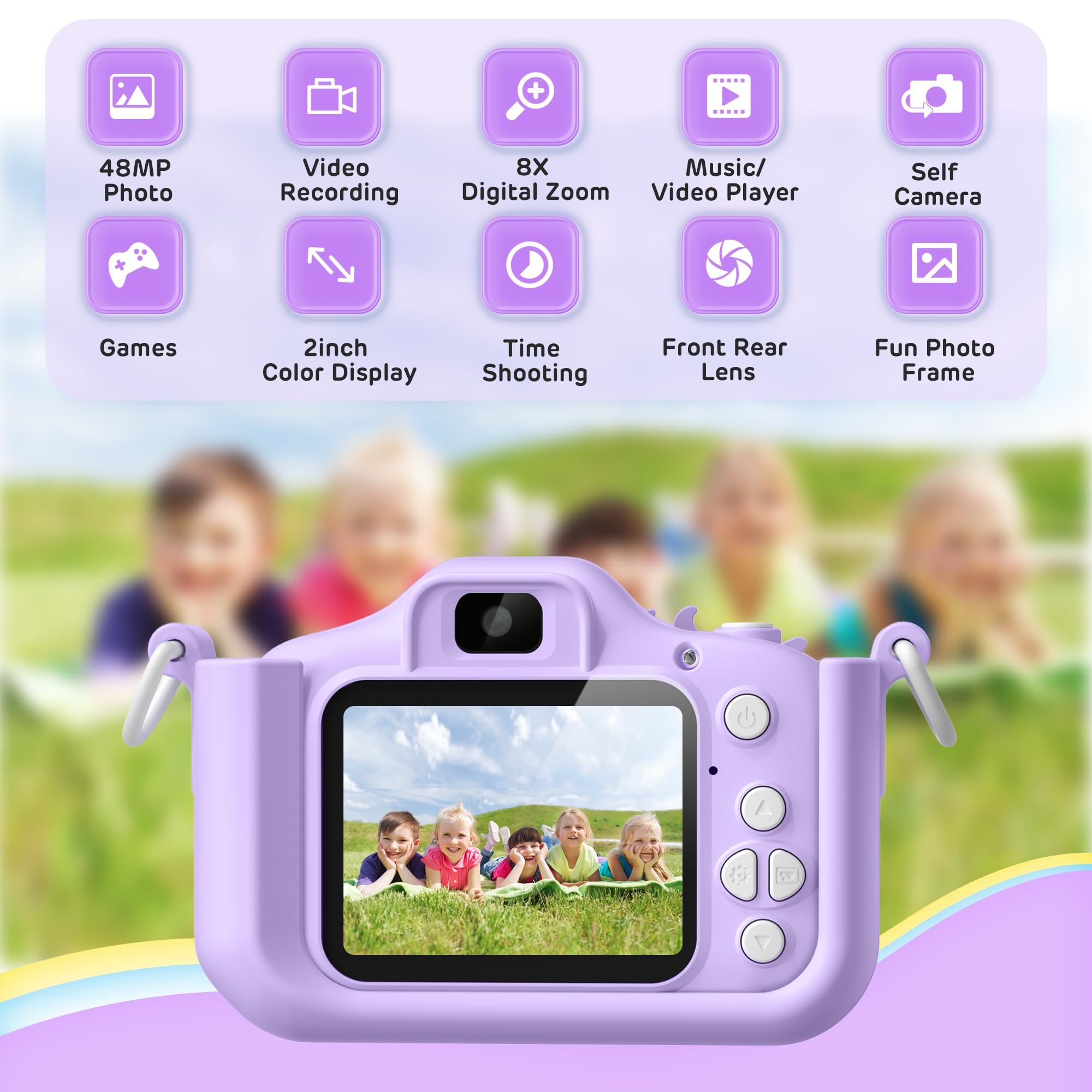 Foto 2 | Cámara Infantil Hometall Upgrade Unicorn 1080p Hd Con Tarjeta Sd De 32 Gb - Venta Internacional.