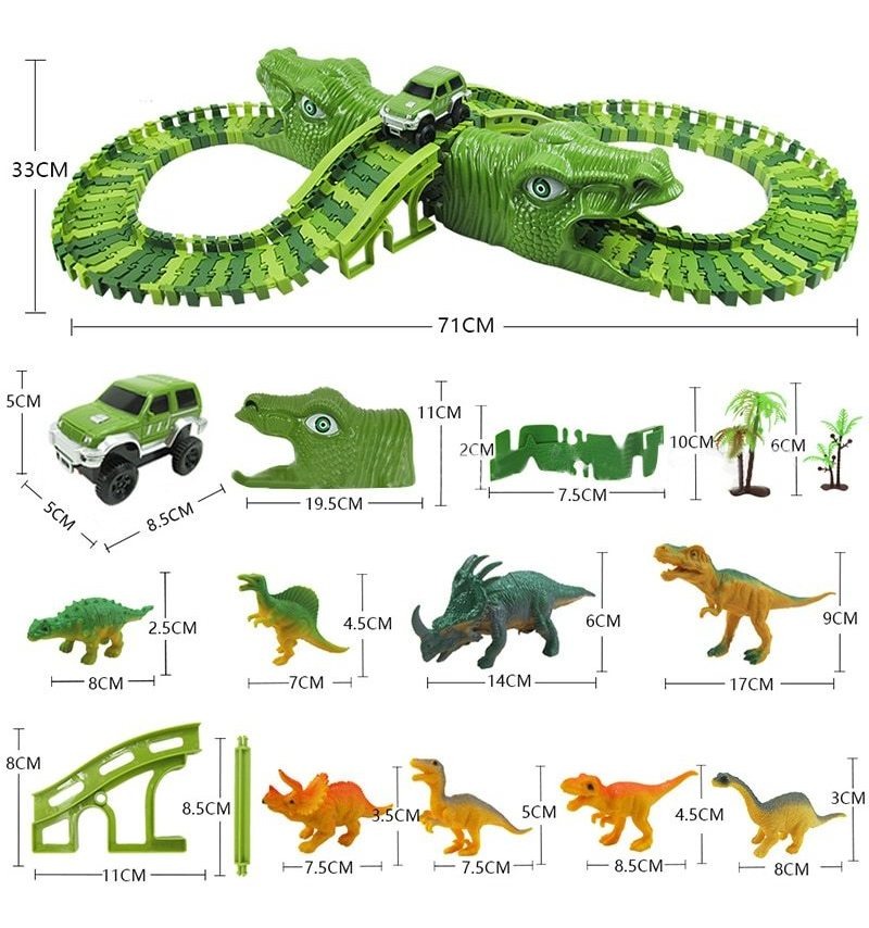 Foto 6 pulgar | Venta Internacional- Trolebús Dinosaurio Juguete Eléctrico 153 PZAS para Niños