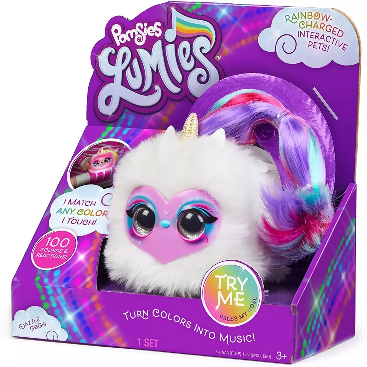 Foto 6 | Mascota Electrónica de Peluche Pomsies Lumies Dazzle Gogo