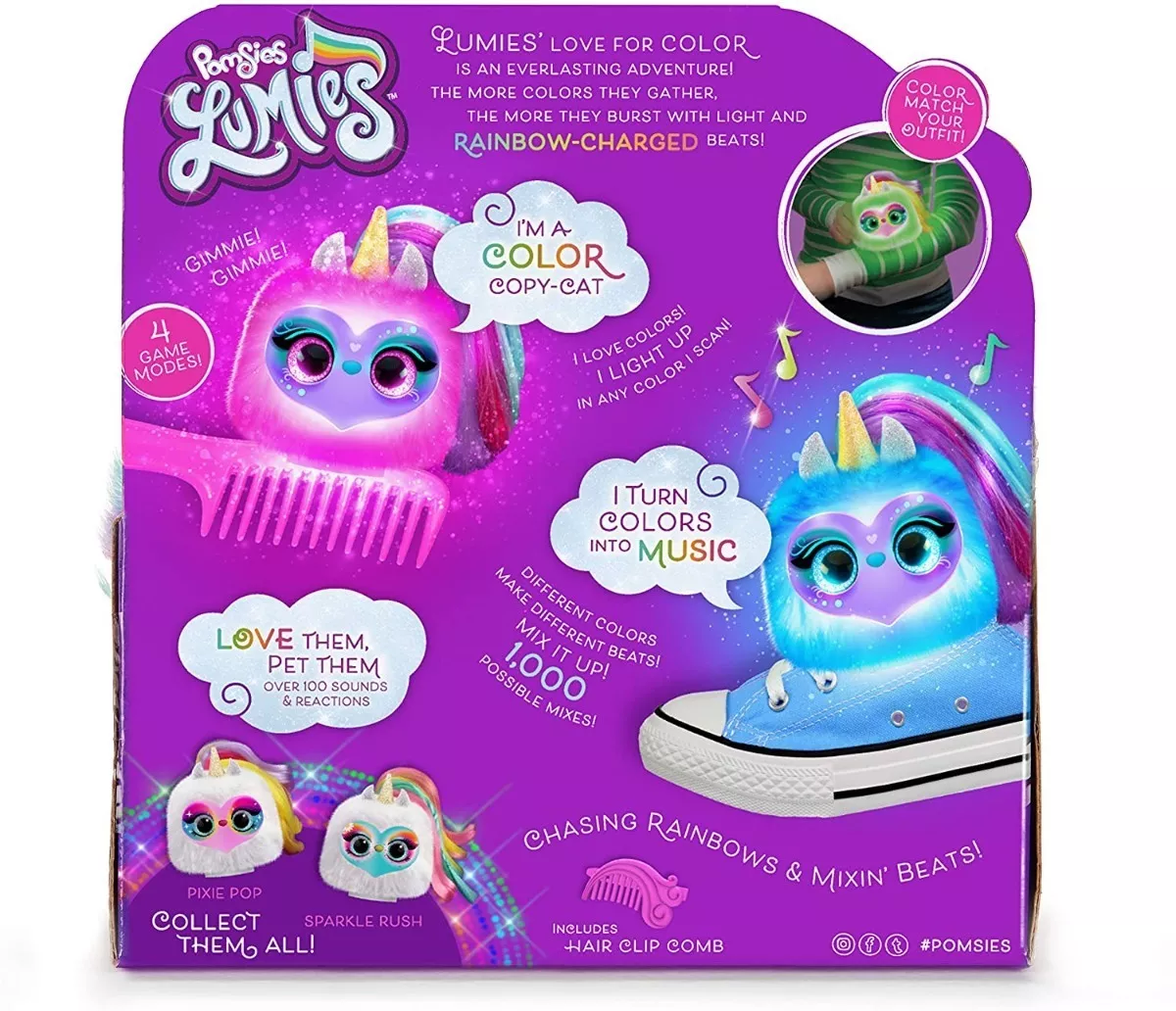 Foto 7 | Mascota Electrónica de Peluche Pomsies Lumies Dazzle Gogo