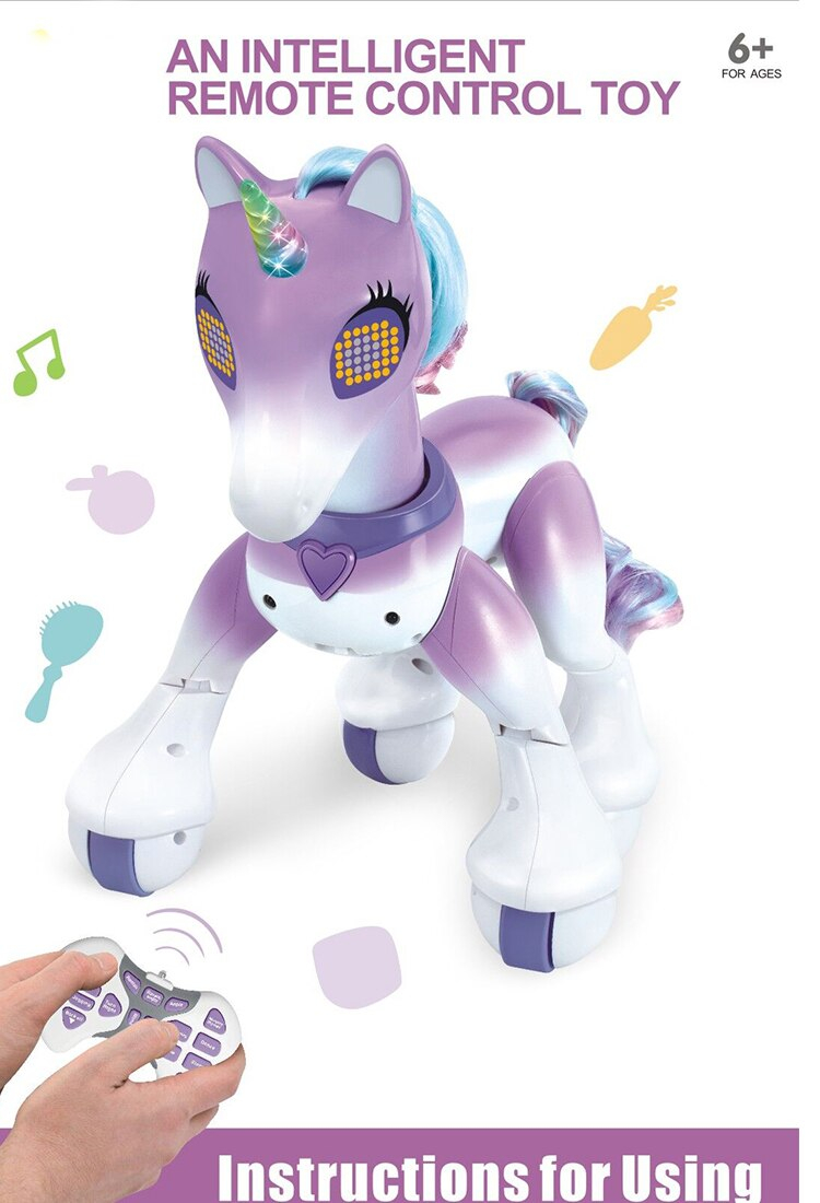 Foto 4 pulgar | Venta Internacional - Robot Electrónico Para Mascotas, Caballo Unicornio Con Control Remoto Para Niños